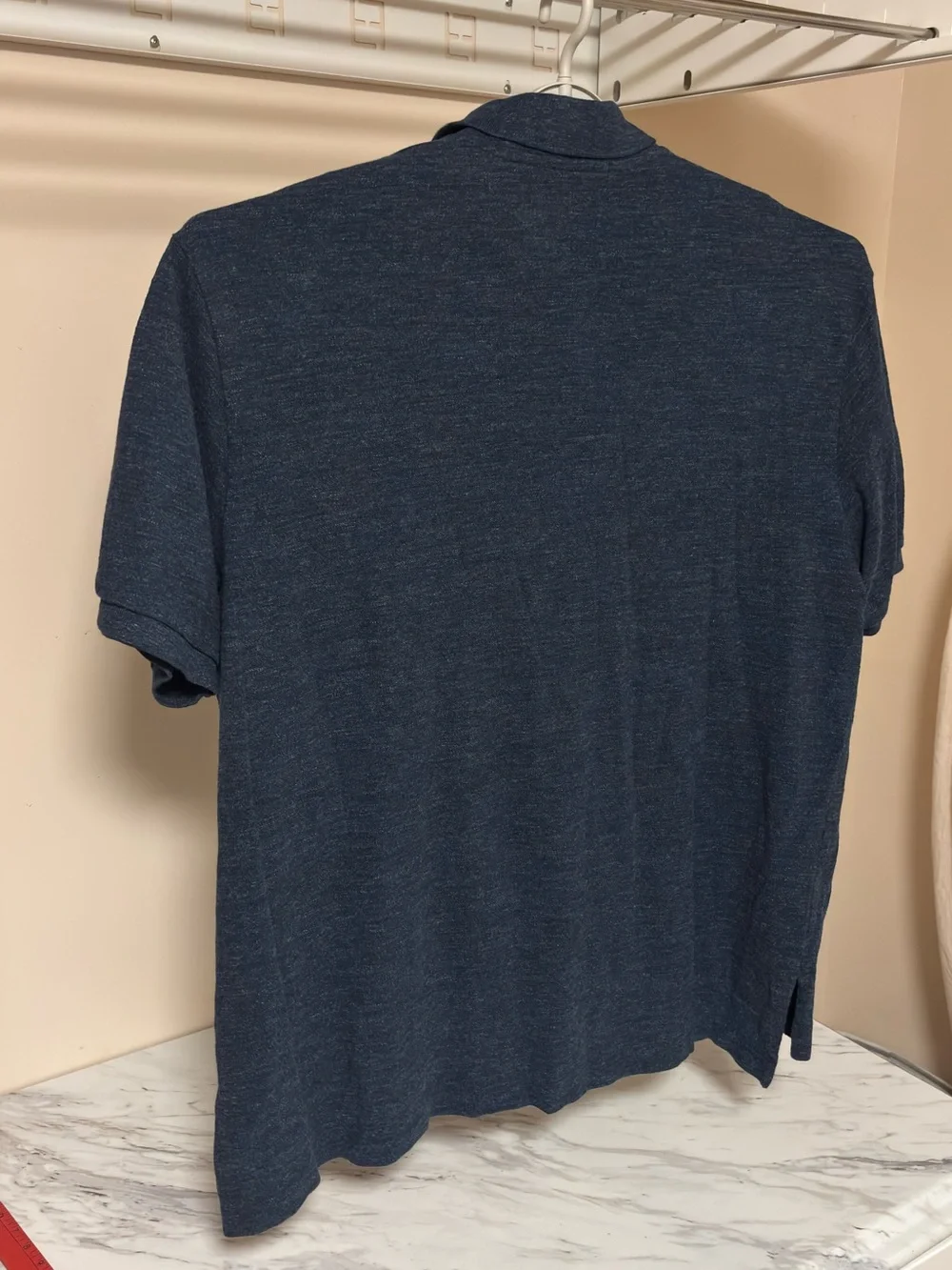 Ralph Lauren Heather Navy Short-Sleeve Polo with Red Pony